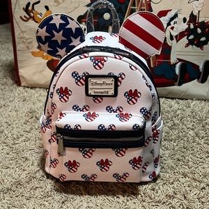Loungefly Disney Americana Mini Backpack NWT